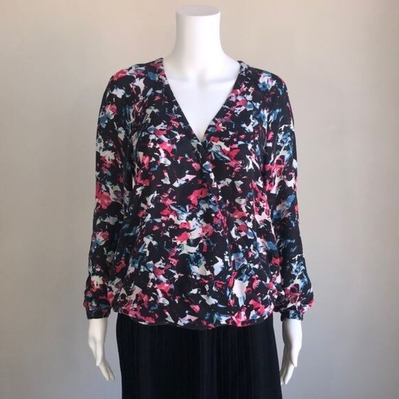 Parker Mae Vienna Silk Wrap Top - S - Picture 2 of 9